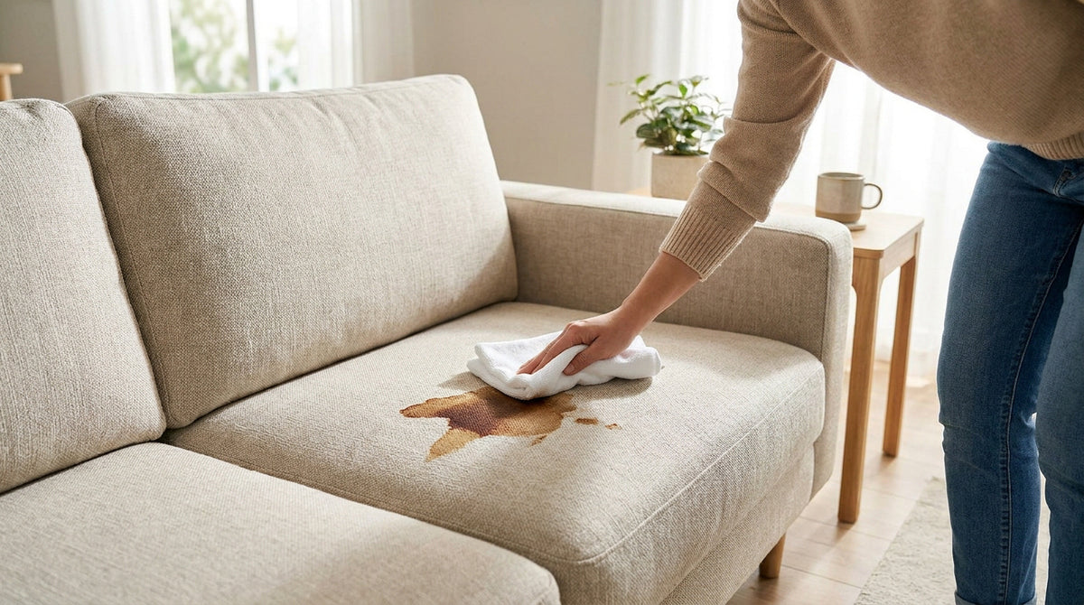 Comment enlever une tache de café sur un canapé en tissu