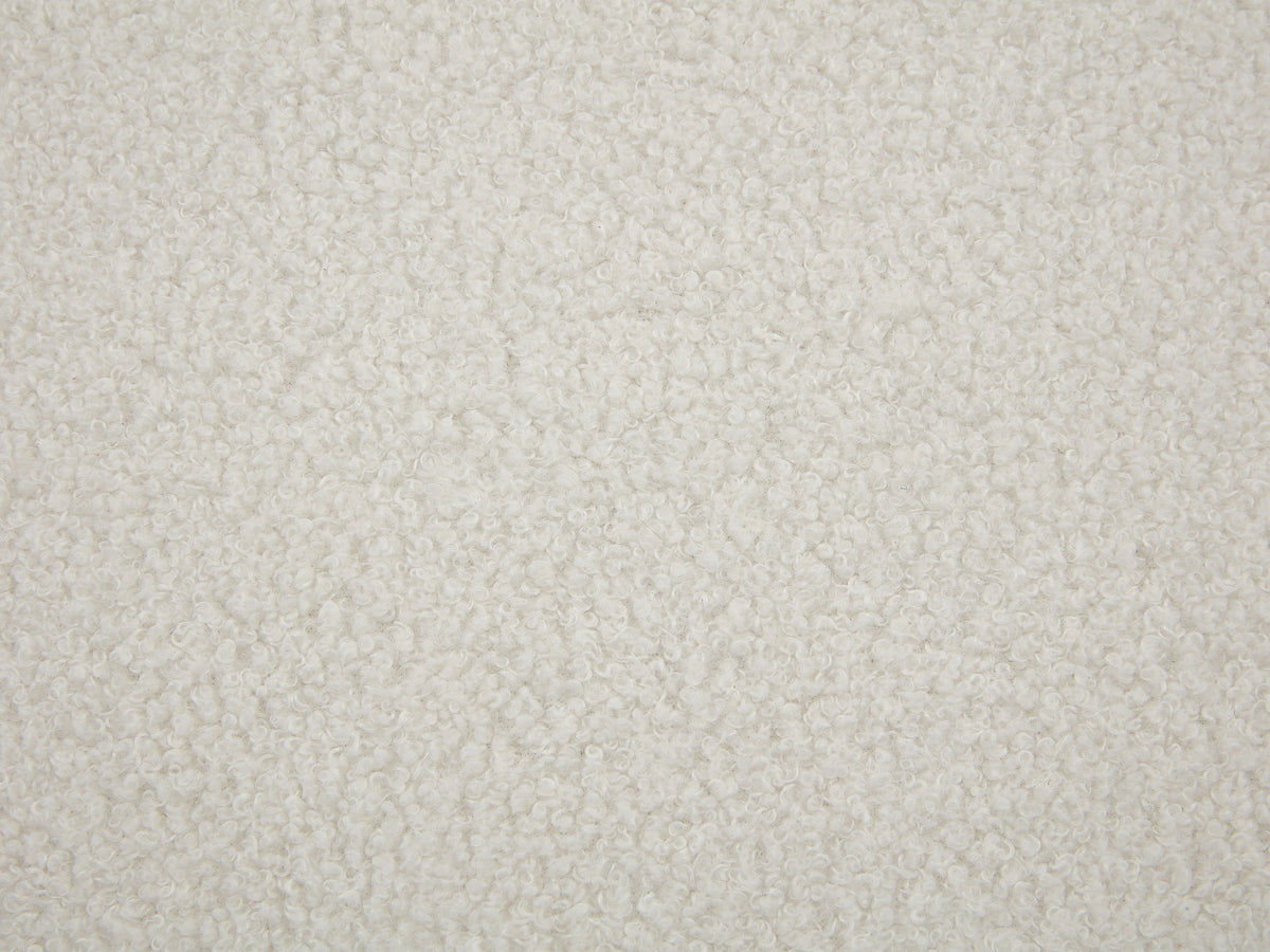 Fauteuil nuage coquillage pivotant en tissu bouclette blanc - COSSATO