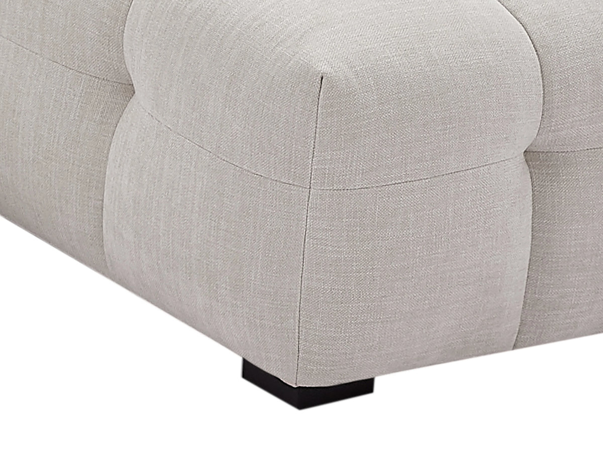Canapé nuage droit en tissu chiné beige - DILOME