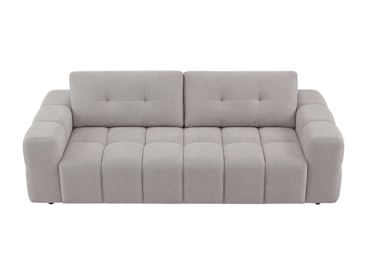 Canapé nuage 3 places en tissu texturé gris clair - SOPELANA