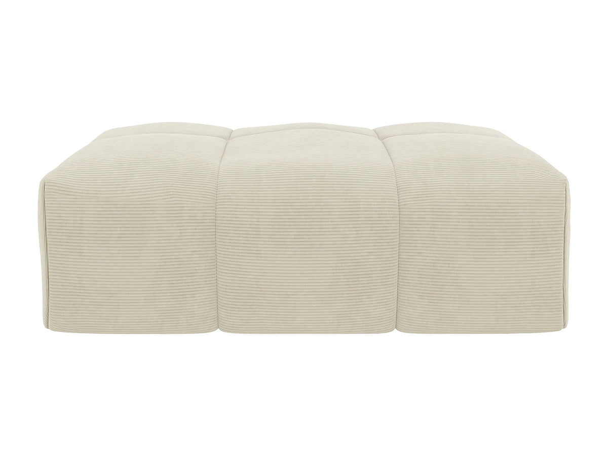 Pouf nuage velours côtelé beige - NAEMIA