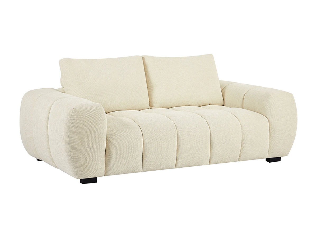 Canapé nuage 3 places en tissu beige - BERENIA