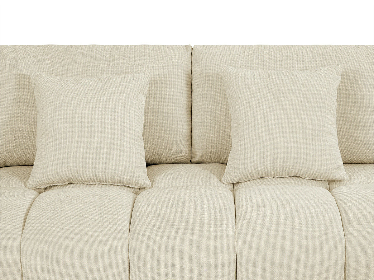 Canapé nuage panoramique grand format en tissu beige - BERENIA