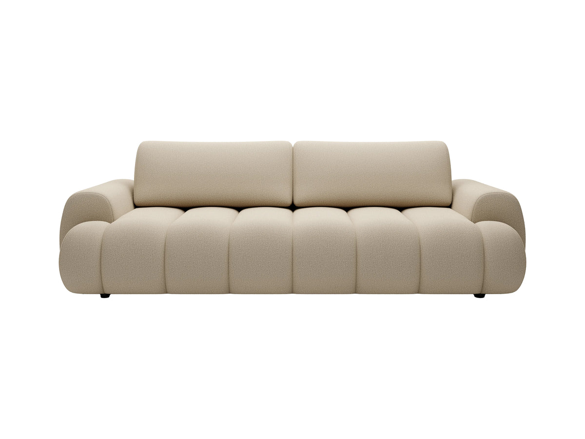 Canapé nuage 4 places convertible tissu beige - FRIDORA