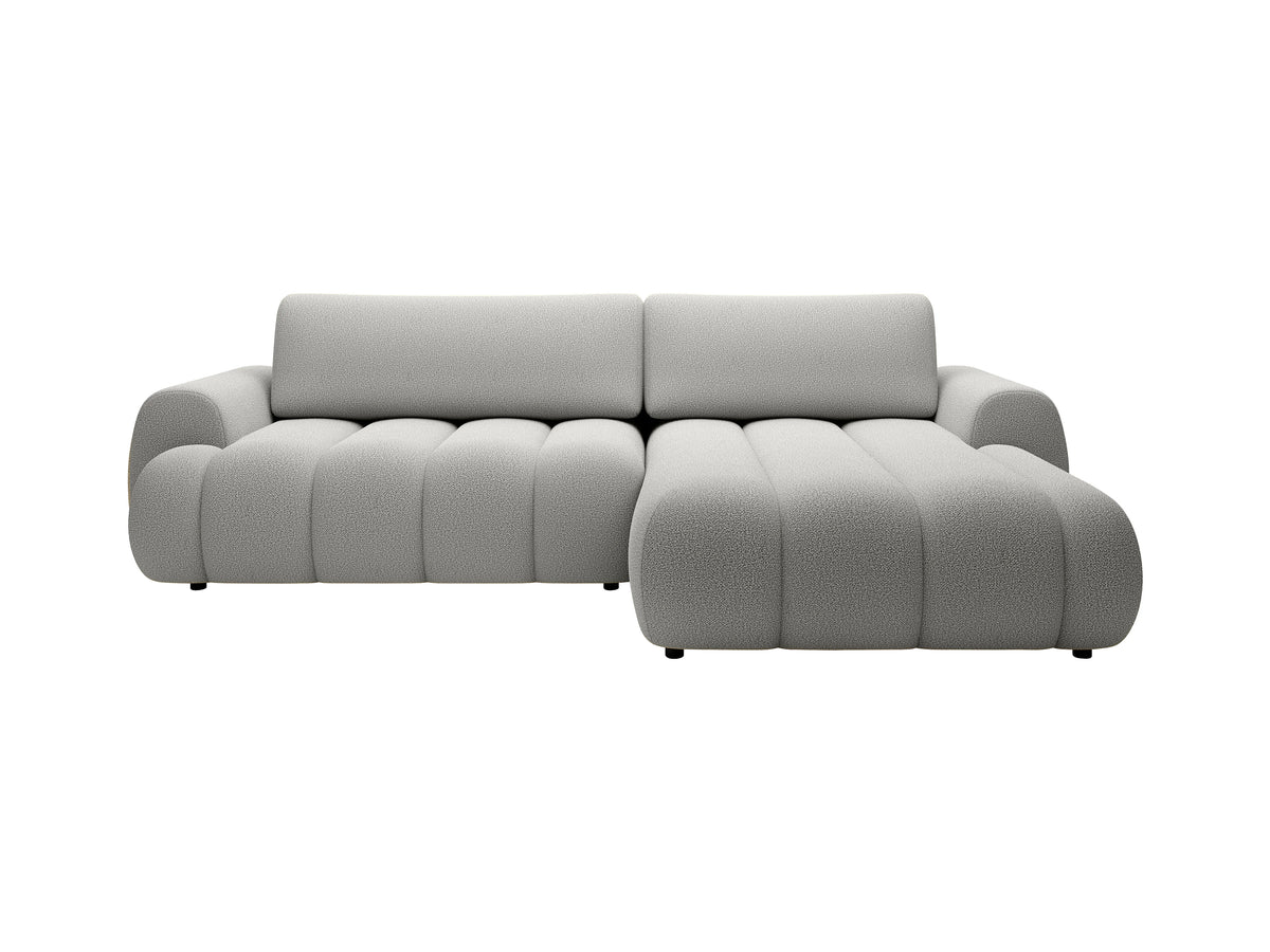 Canapé nuage d'angle droit convertible gris clair - FRIDORA