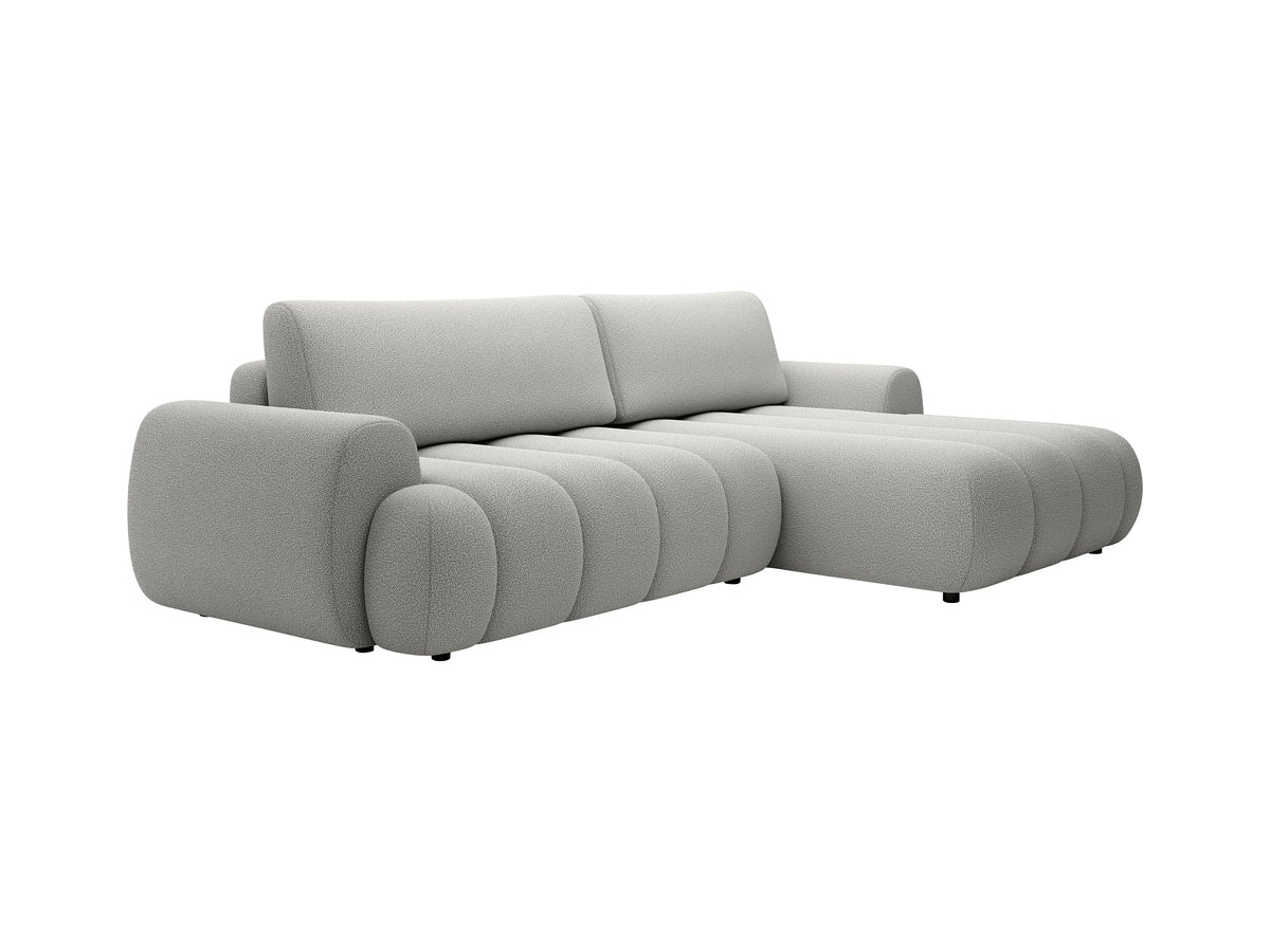 Canapé nuage d'angle droit convertible gris clair - FRIDORA