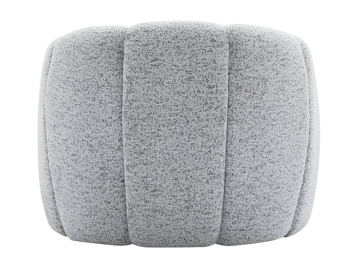 Fauteuil nuage coquillage en tissu chenille gris - DELIPO