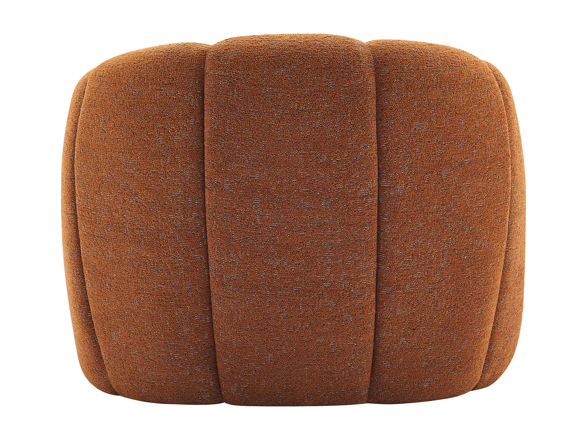 Fauteuil nuage coquillage en tissu chenille terracotta - DELIPO