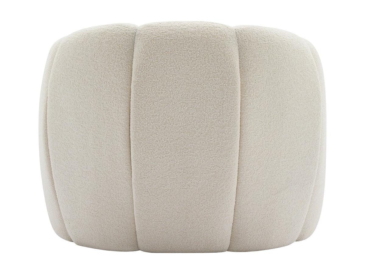 Fauteuil nuage coquillage en tissu chenille beige - DELIPO
