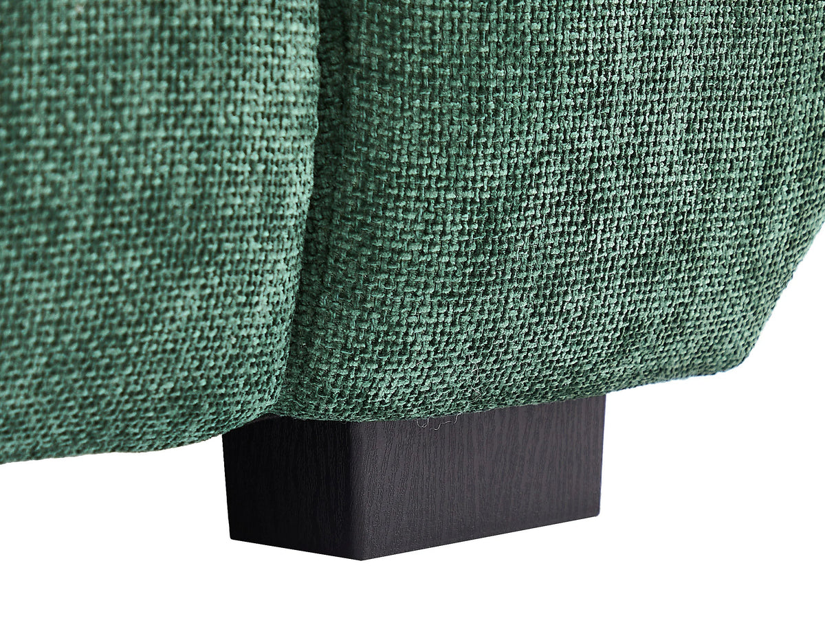 Canapé nuage 3 places en tissu texturé vert - BERENIA