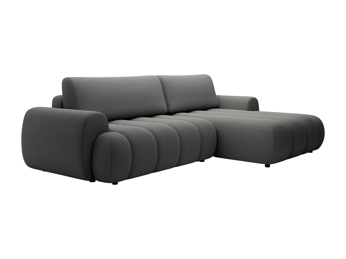 Canapé nuage d'angle droit convertible gris - FRIDORA
