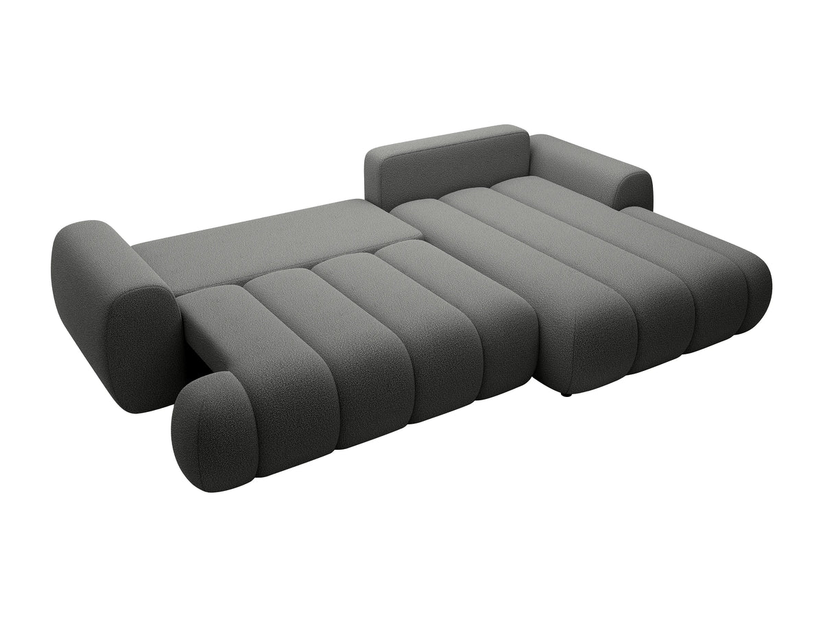 Canapé nuage d'angle droit convertible gris - FRIDORA