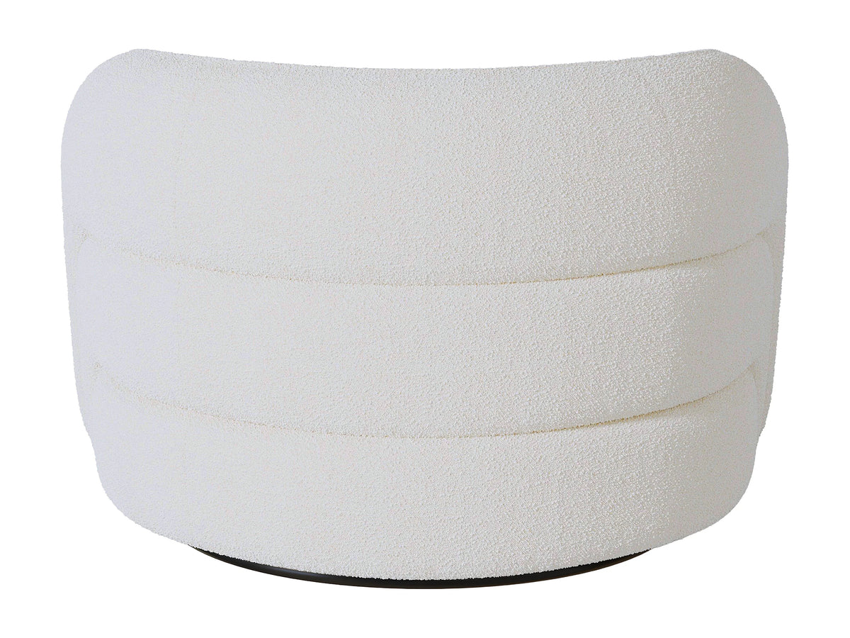 Fauteuil nuage pivotant en tissu bouclette blanc - LAPIOTA