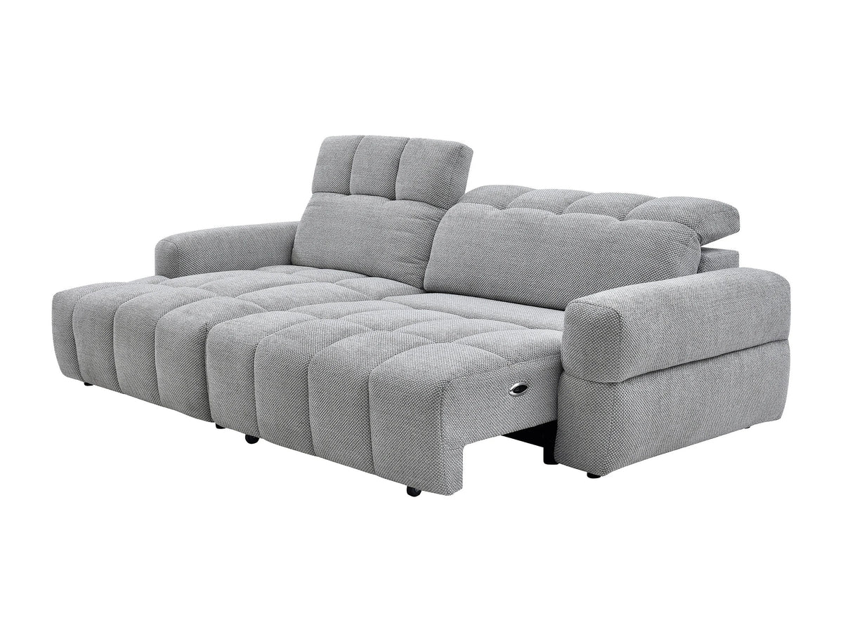 Canapé nuage d'angle gauche relax en tissu gris - CARIALA
