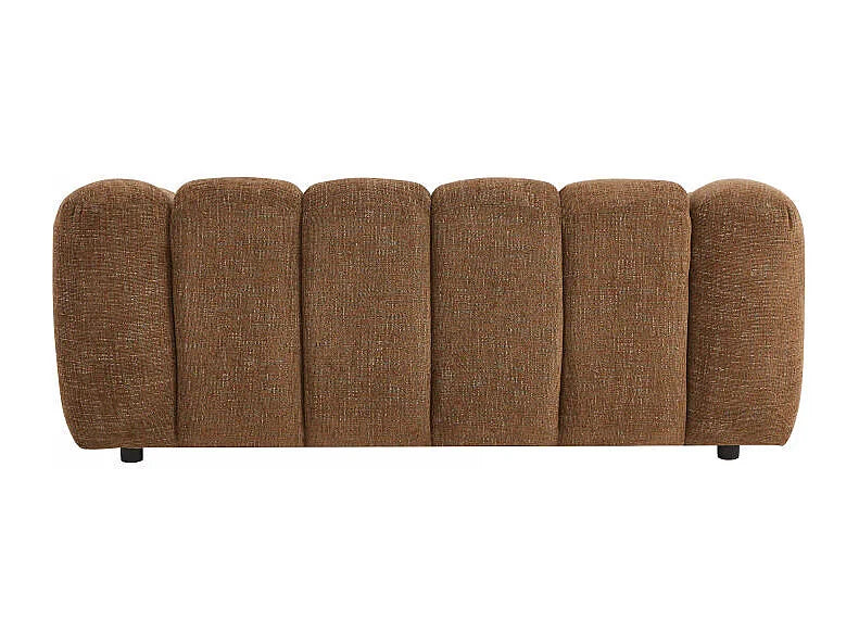 Canapé nuage 2 places en tissu chenille marron - NELIMAR