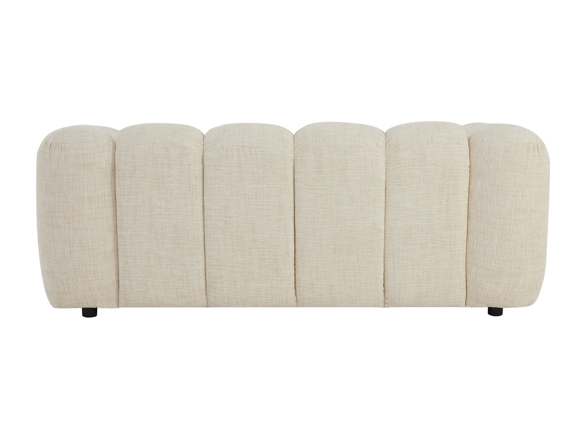 Canapé nuage 2 places en tissu chenille beige - NELIMAR