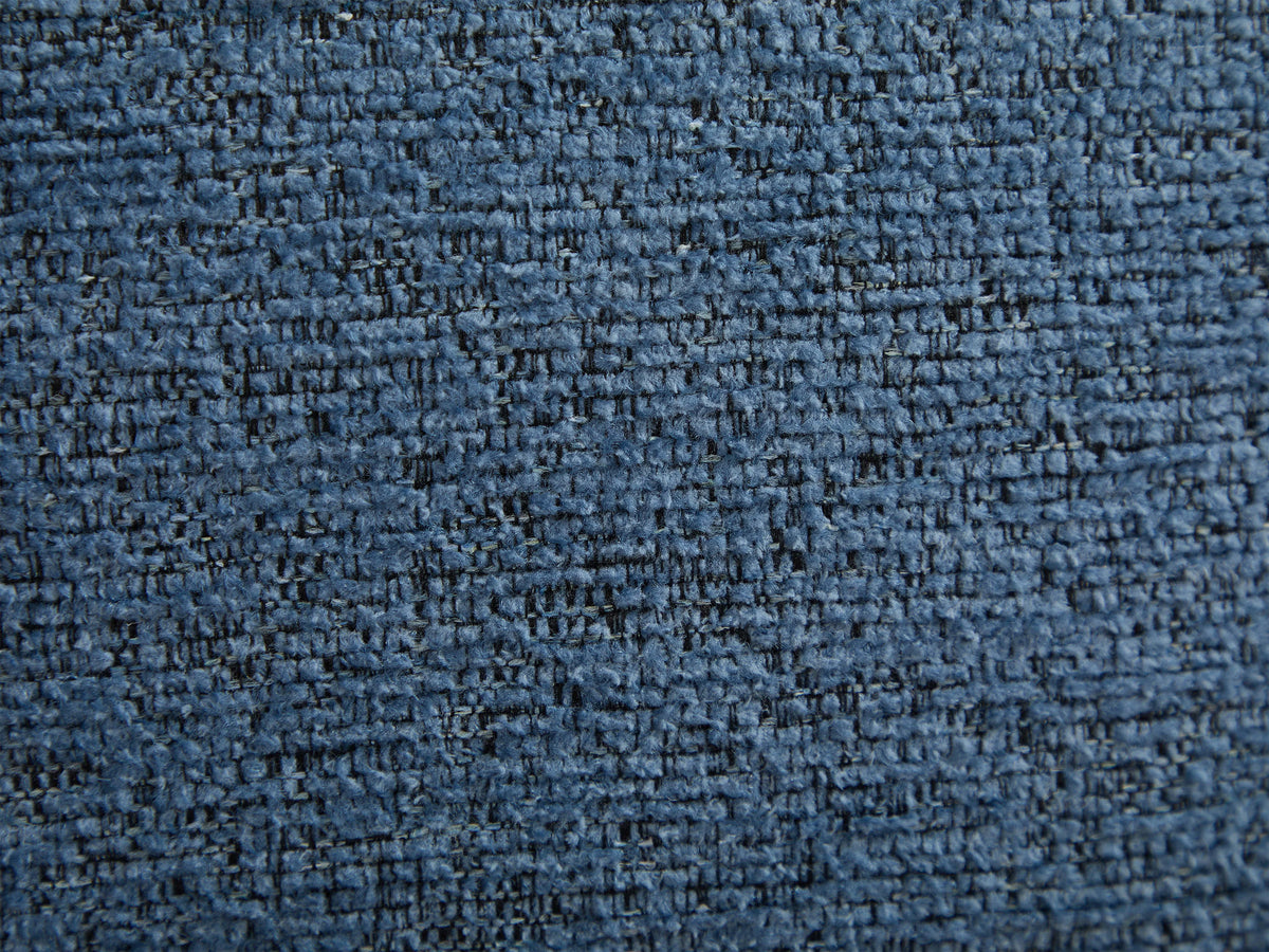 Fauteuil nuage coquillage en tissu chenille bleu - DELIPO