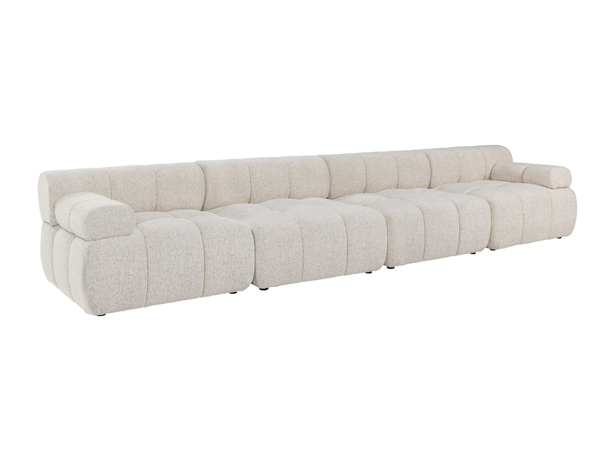Canapé nuage modulable panoramique 5 places beige - FACIVIL