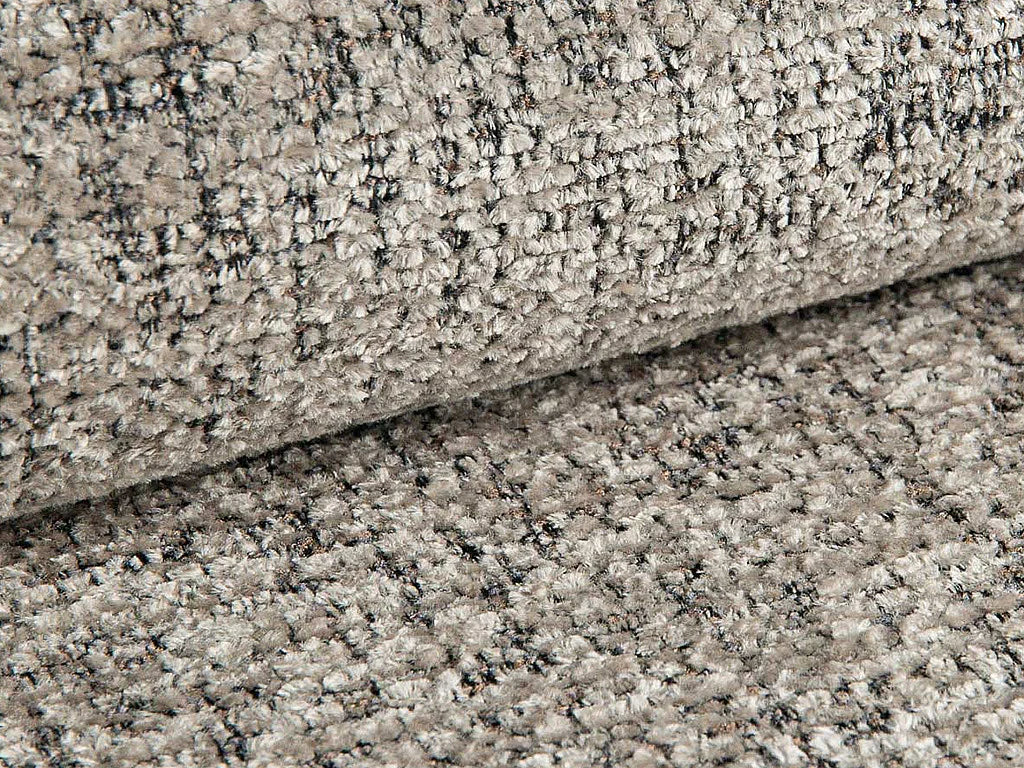 Fauteuil nuage d'angle droit en tissu chiné taupe - FACIVIL