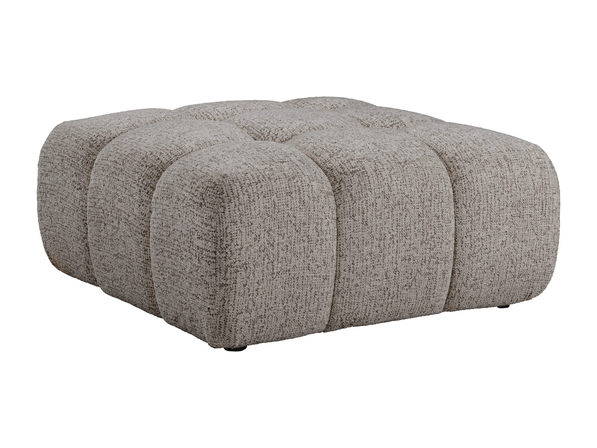Pouf nuage chiné matelassé taupe - FACIVIL