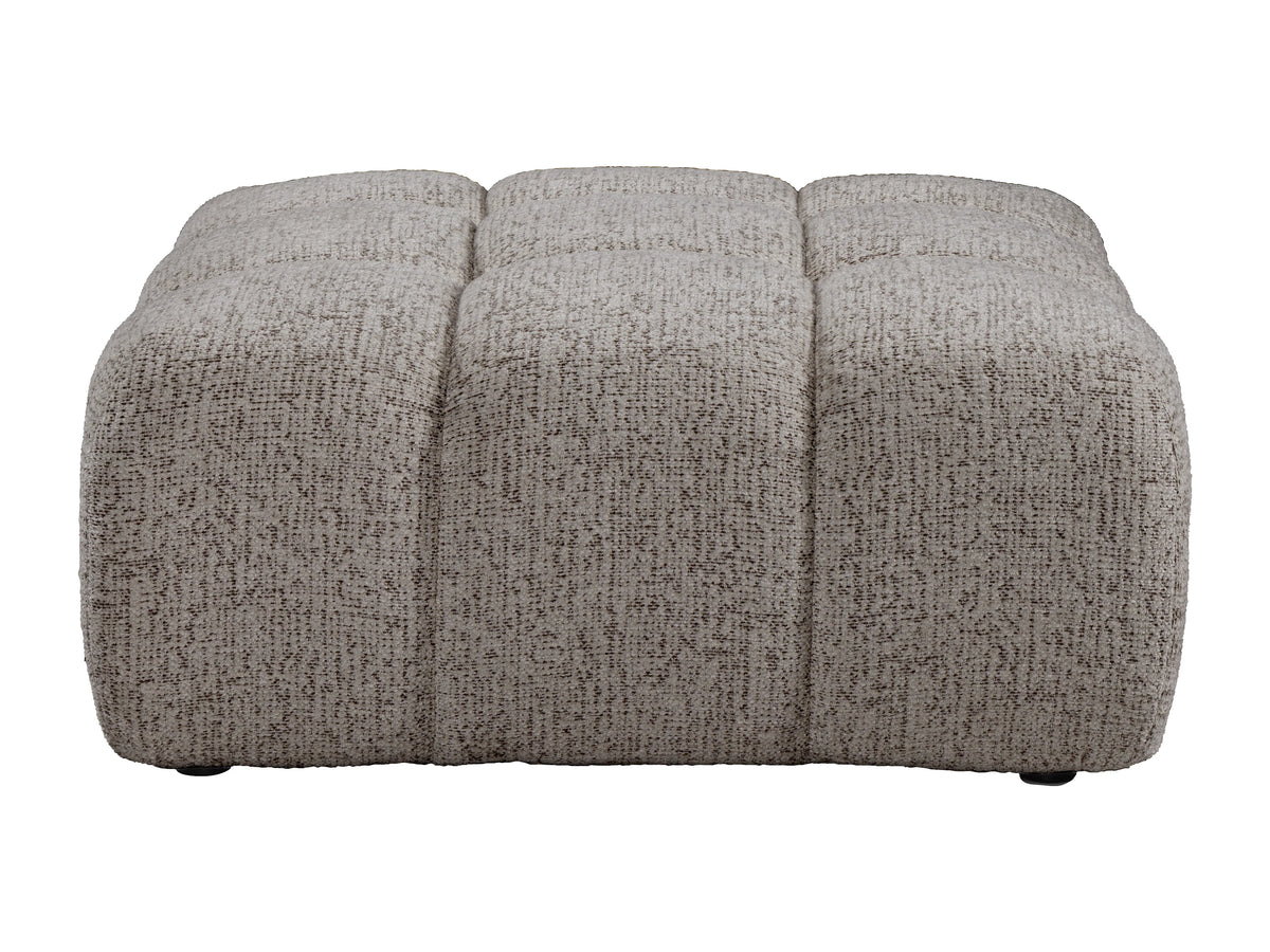 Pouf nuage chiné matelassé taupe - FACIVIL