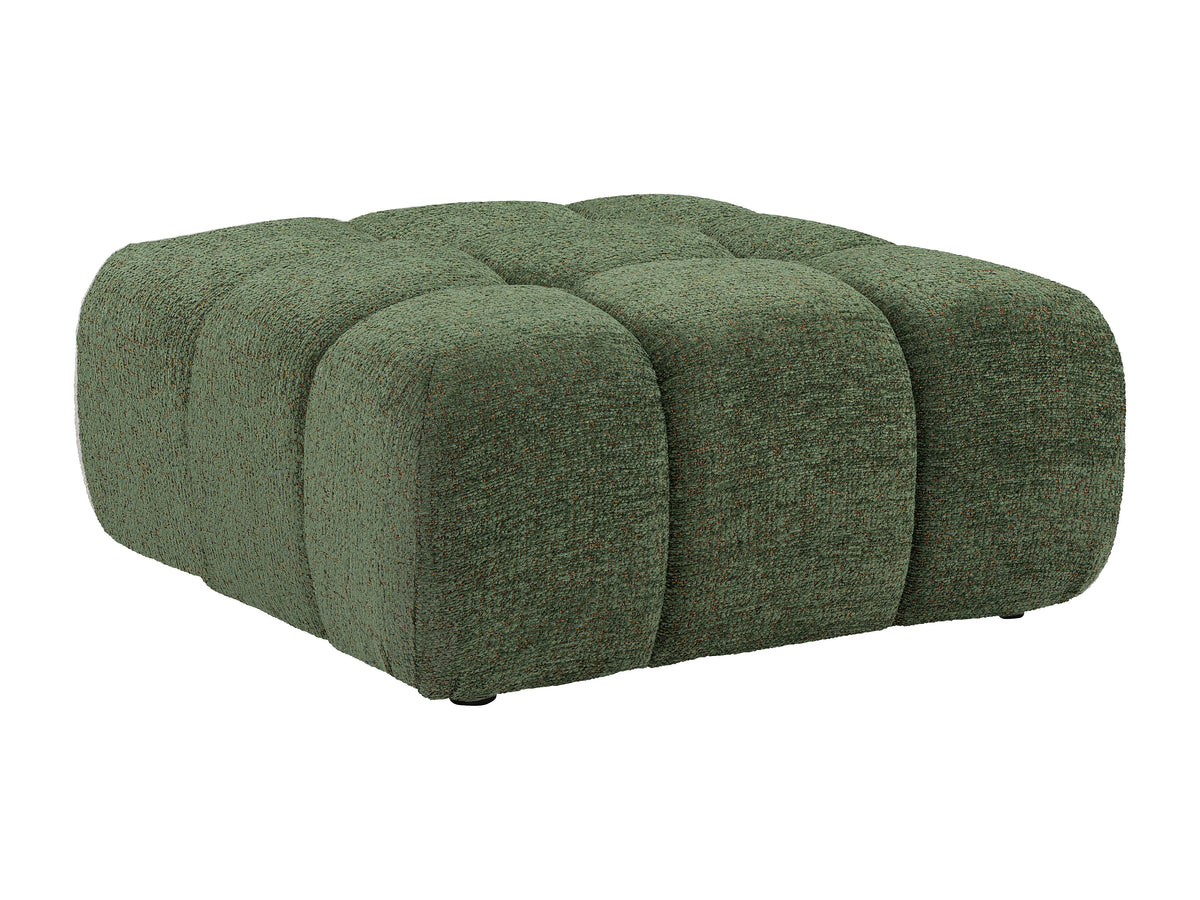 Pouf nuage chiné matelassé vert - FACIVIL