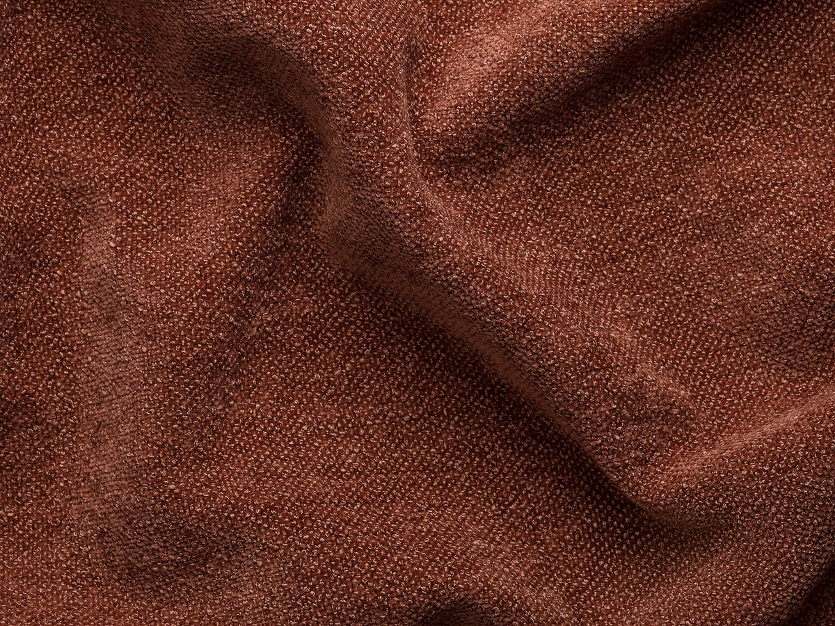 Canapé nuage d'angle droit en tissu chenille terracotta - CALESO