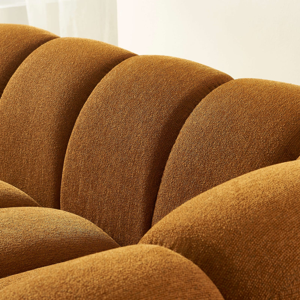 Canapé nuage 3 places en tissu tweed bronze - SUNNY