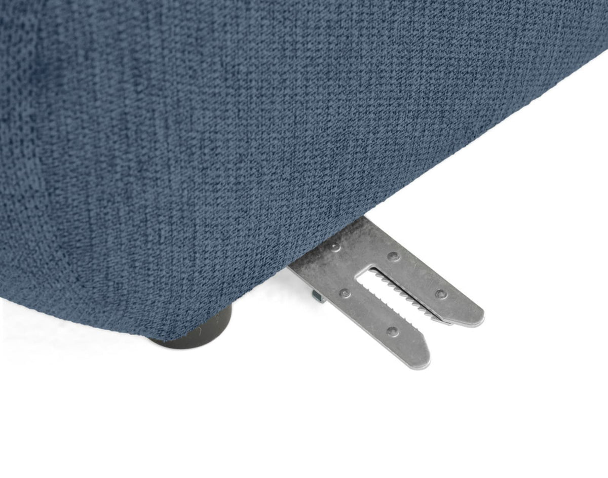 Canapé nuage modulable d'angle droit 5 places bleu - DEBBIE