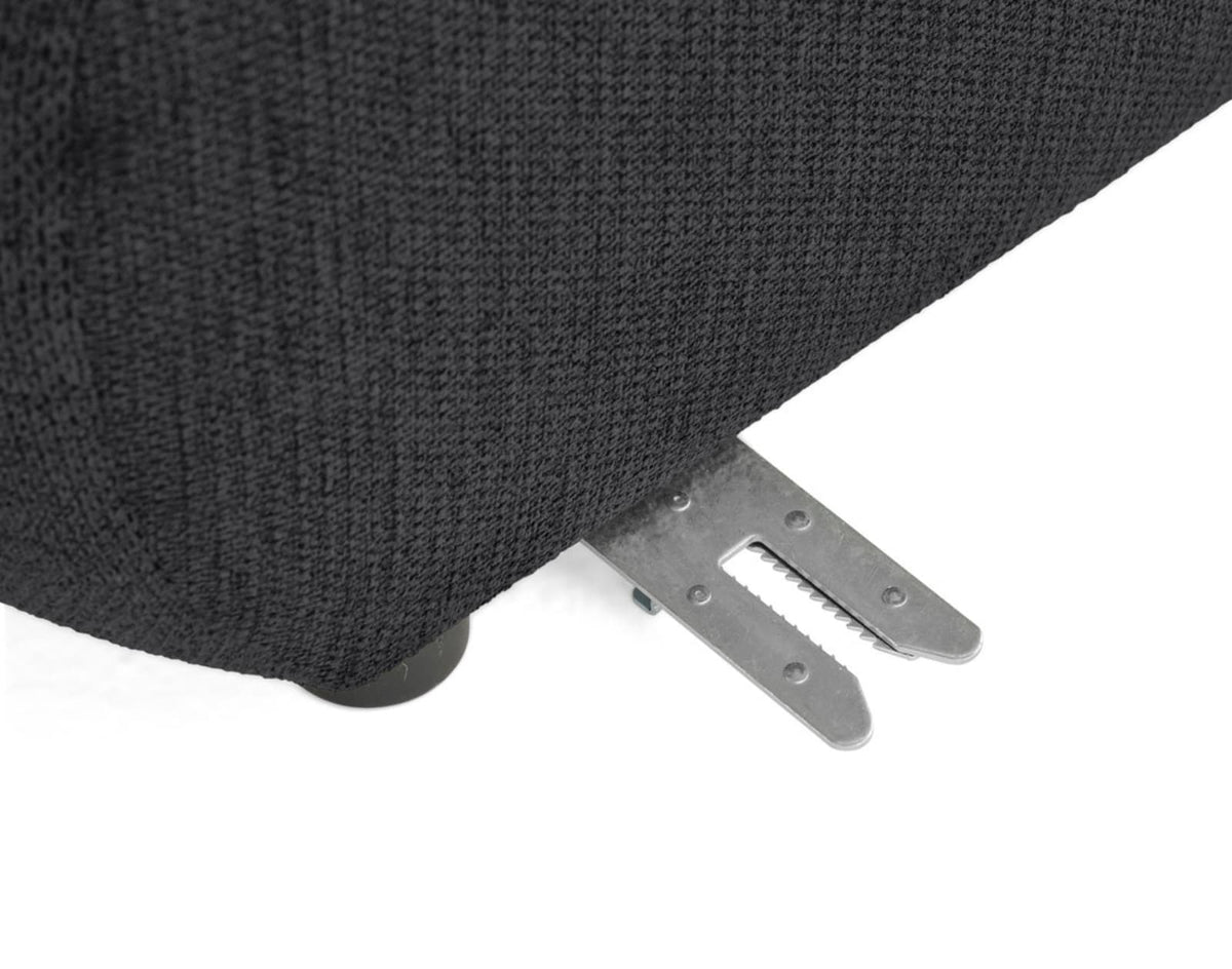 Canapé nuage modulable d'angle droit 5 places noir - DEBBIE