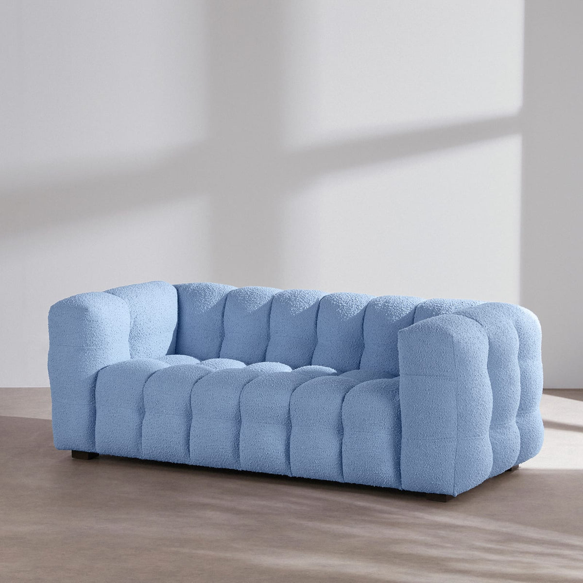 Canapé nuage 2 places velours bleu azur - LILO