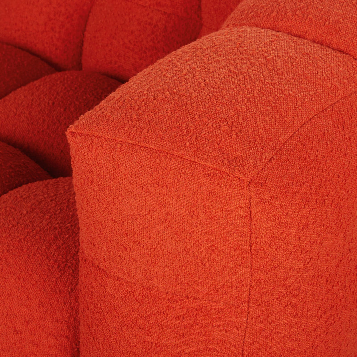 Canapé nuage 3/4 places en bouclette orange - LILO