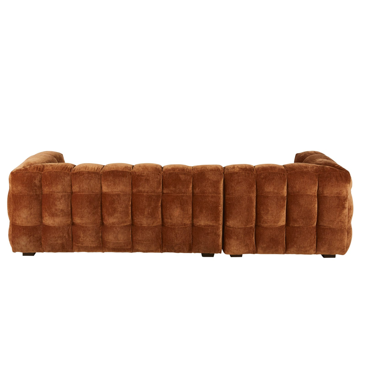 Canapé nuage d'angle gauche 4/5 places effet velours bronze - LILO