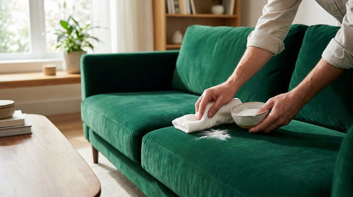 Nettoyer un canapé en velours avec du bicarbonate