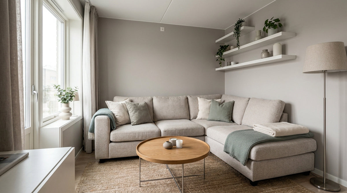 Aménager un petit salon avec un canapé d'angle