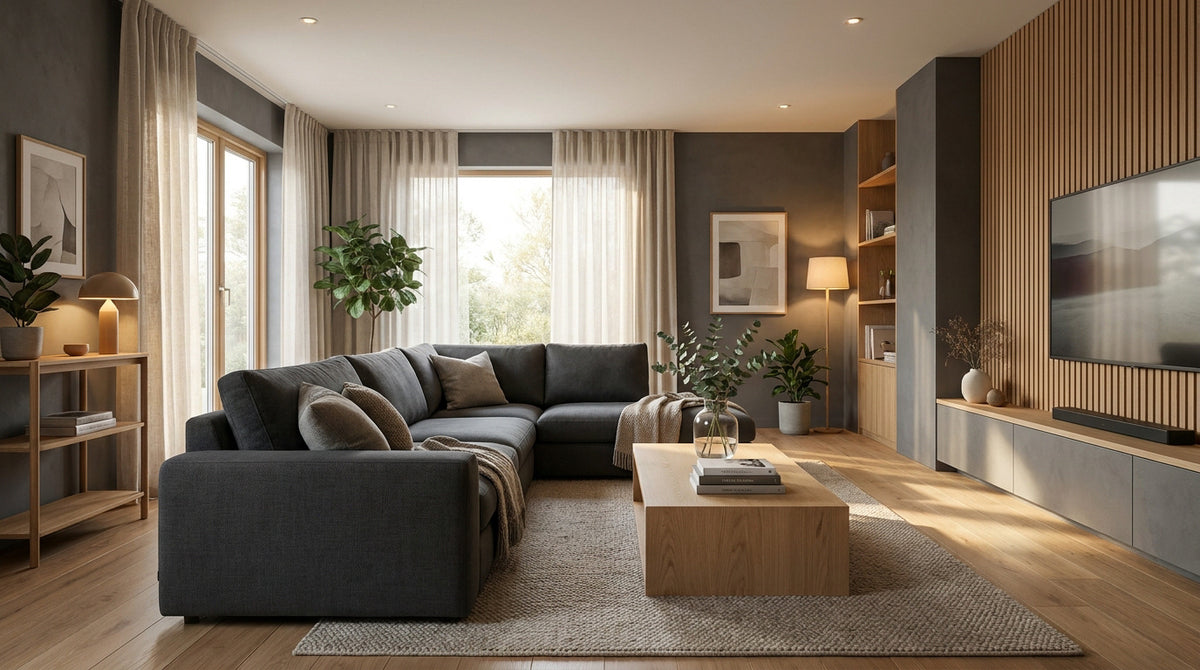 Déco salon gris et bois : l'élégance du style moderne