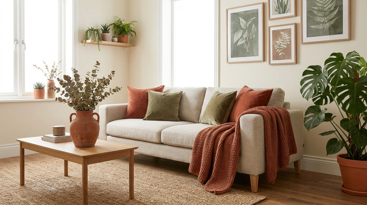 Marier le terracotta et le vert dans son salon : idées déco