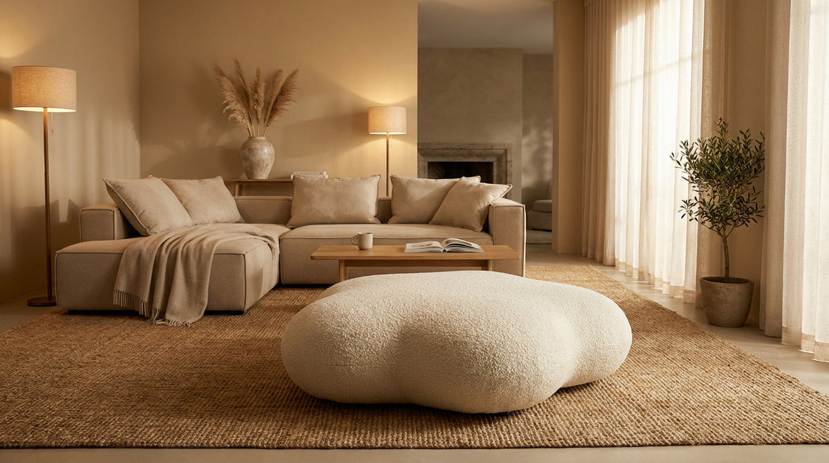 Pouf nuage : l'accessoire déco pour un salon cocooning