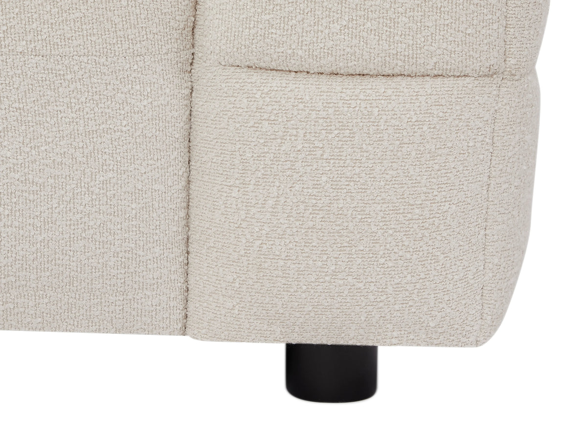 Fauteuil nuage en tissu bouclette blanc ivoire - LERICI