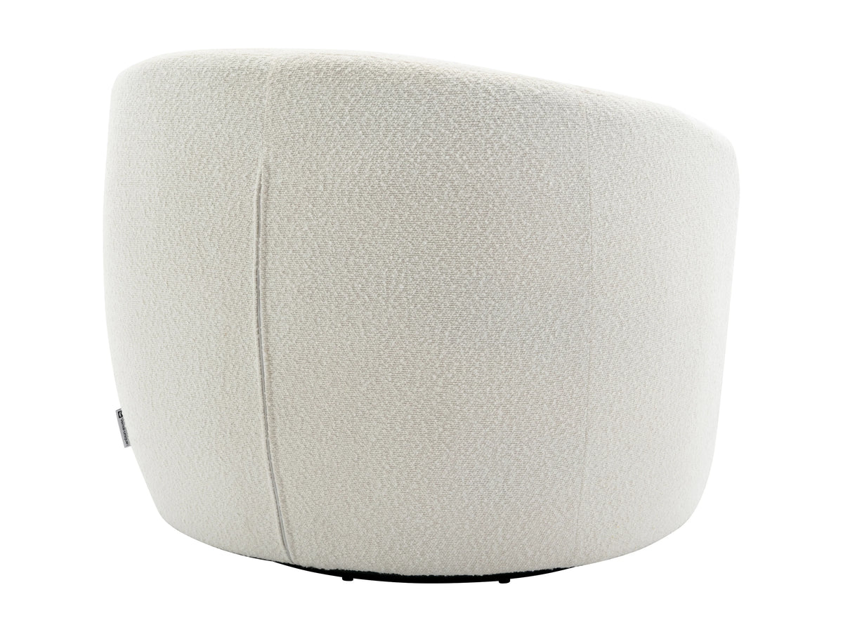 Fauteuil nuage pivotant en tissu bouclette blanc - VEREIDE