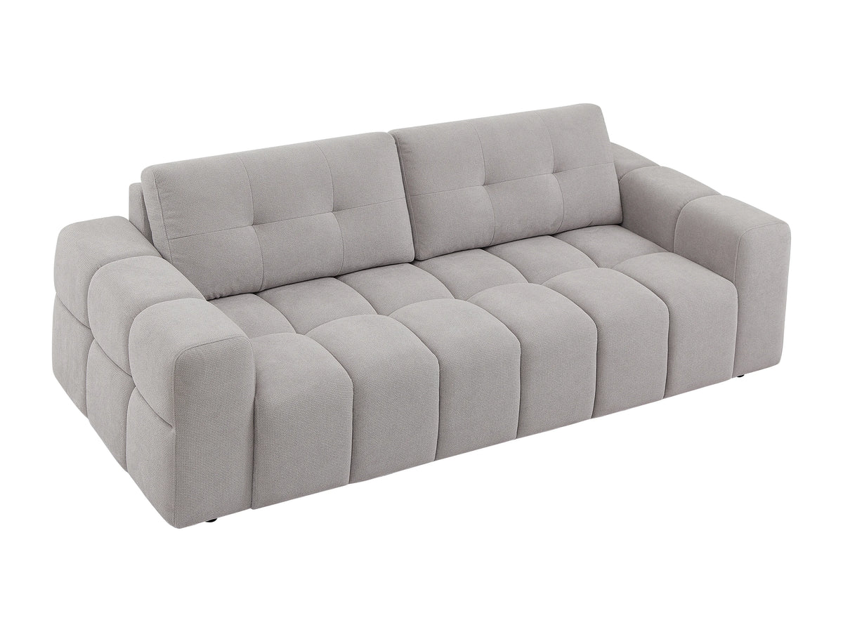 Canapé nuage 3 places en tissu texturé gris clair - SOPELANA