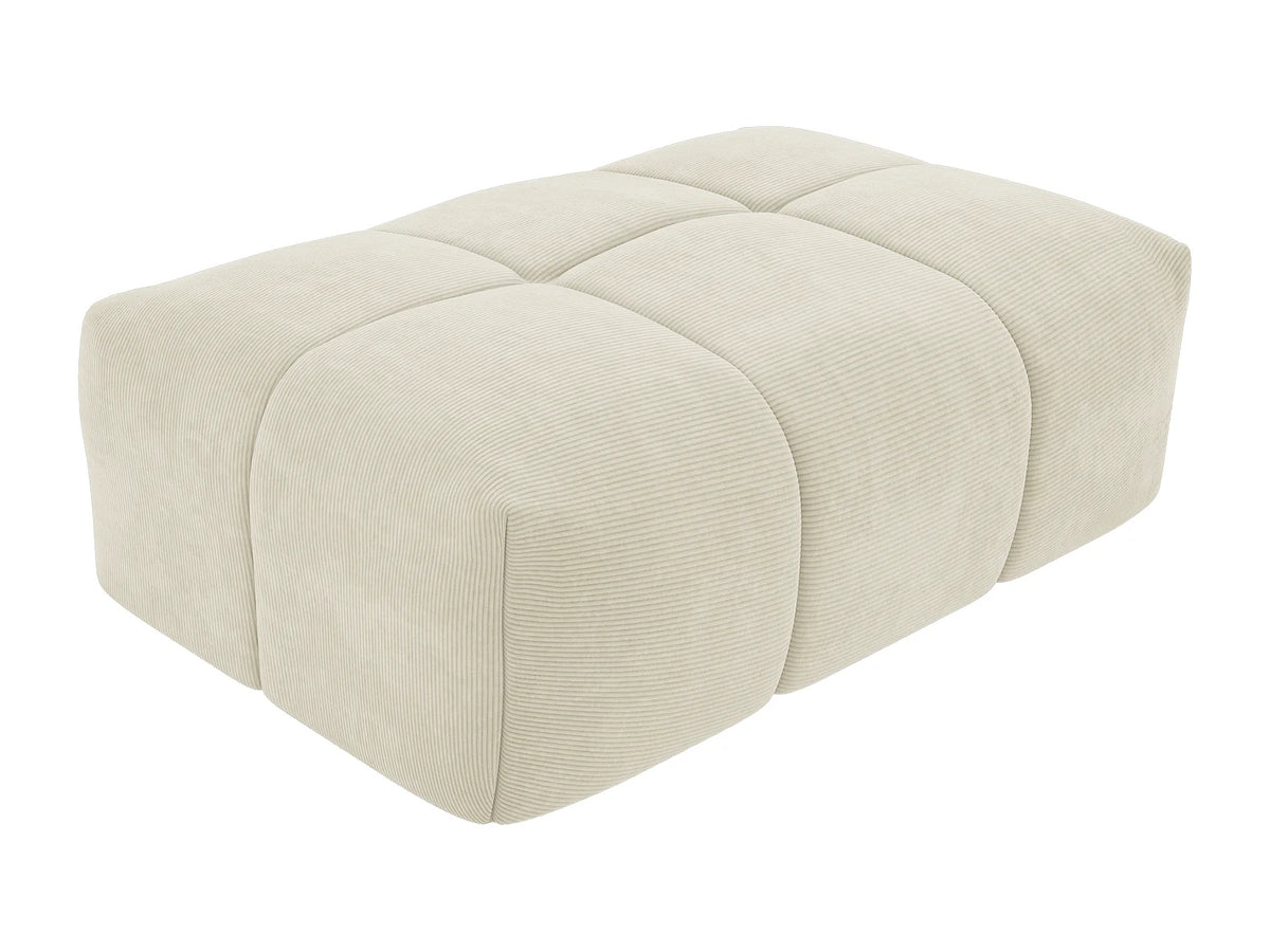 Pouf nuage velours côtelé beige - NAEMIA