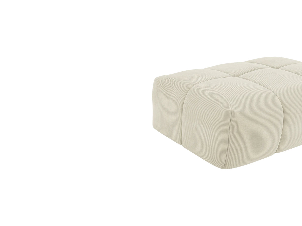 Pouf nuage velours côtelé beige - NAEMIA