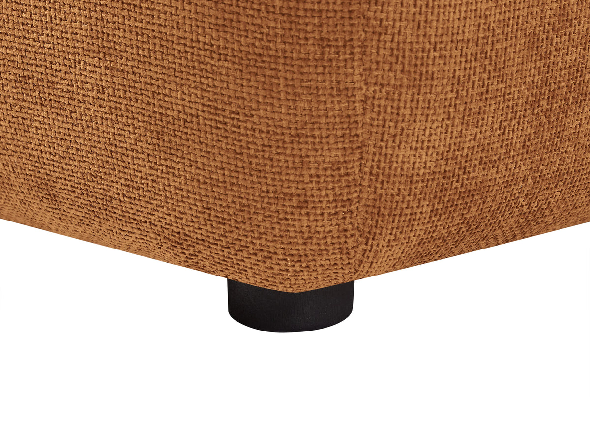 Pouf nuage texture matelassée terracotta - APOLIU