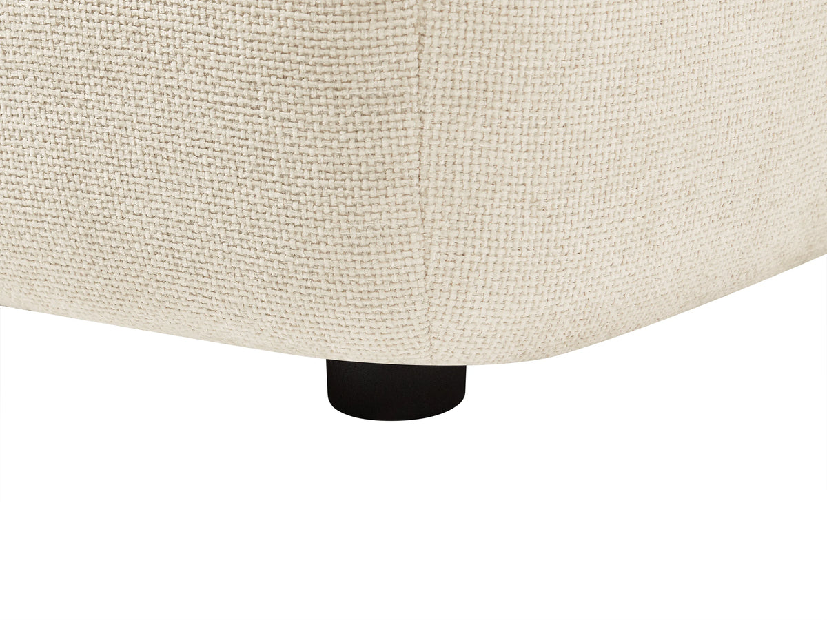 Pouf nuage texture matelassée beige - APOLIU