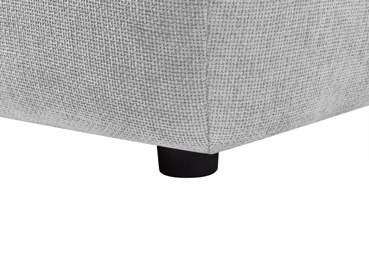 Pouf nuage texture matelassée gris clair - APOLIU