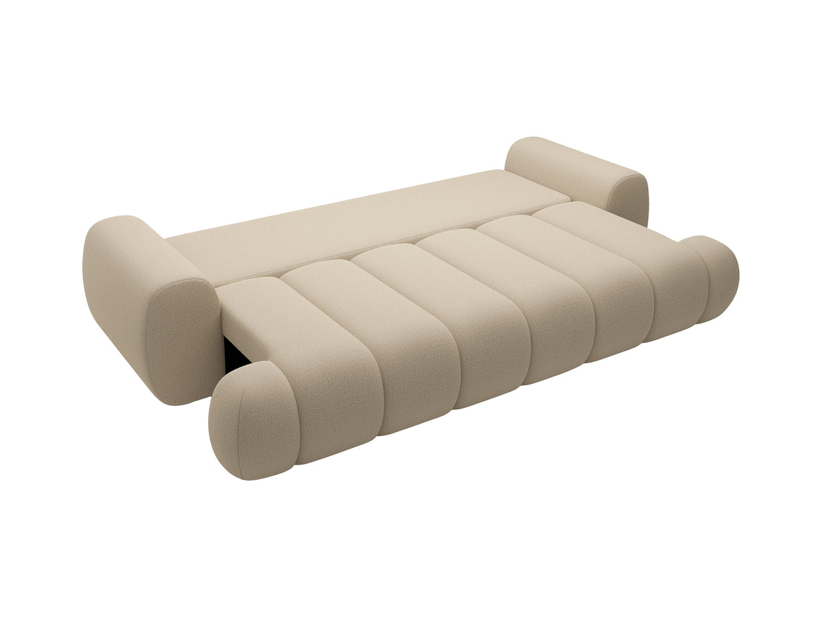 Canapé nuage 4 places convertible tissu beige - FRIDORA