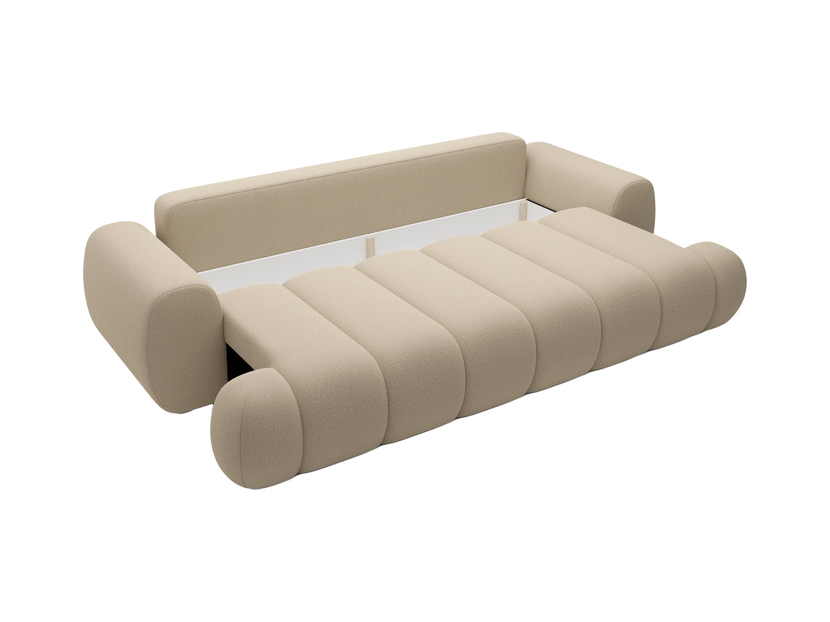 Canapé nuage 4 places convertible tissu beige - FRIDORA
