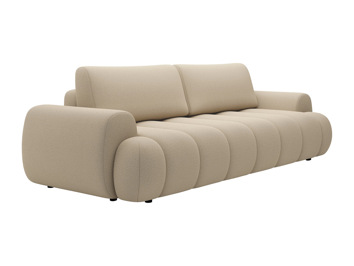 Canapé nuage 4 places convertible tissu beige - FRIDORA
