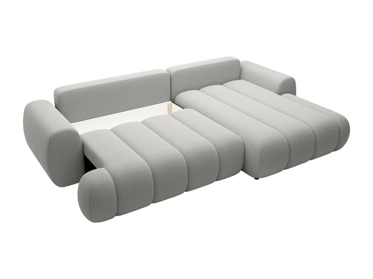 Canapé nuage d'angle droit convertible gris clair - FRIDORA